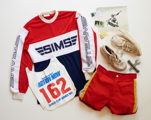 Whitehead donated her Molly Padded Skate shorts, SIMS team jersey from the late 70s, her PUMA tennis shoes, three skateboard cards, one of her competition bibs and a skate wrench she carried almost everywhere. Photo by Ian Logan
