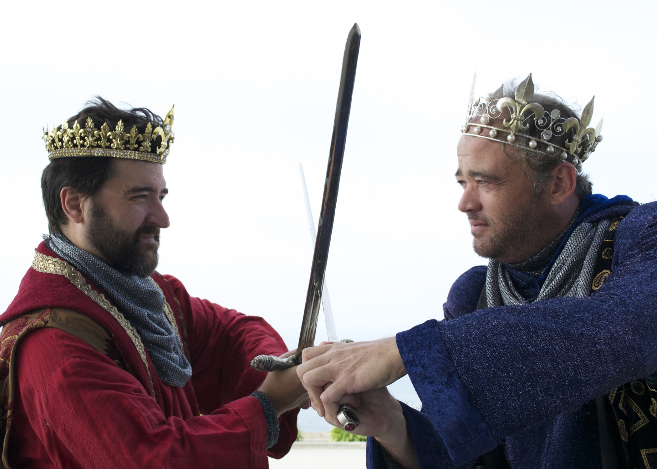 Patrick Vest as King John and Mark Rimer as King Philip